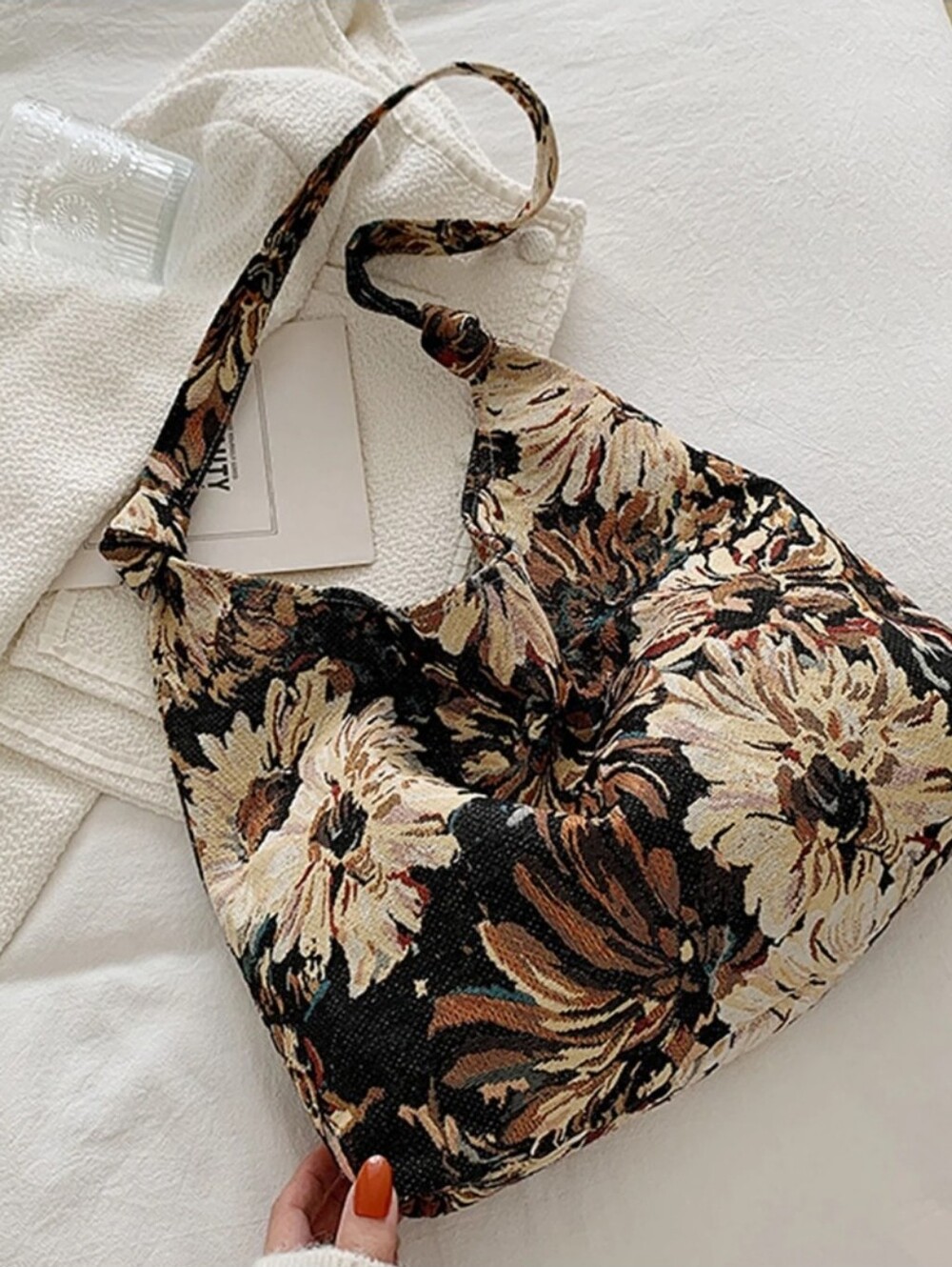 Floral Tapestry Shoulder Bag